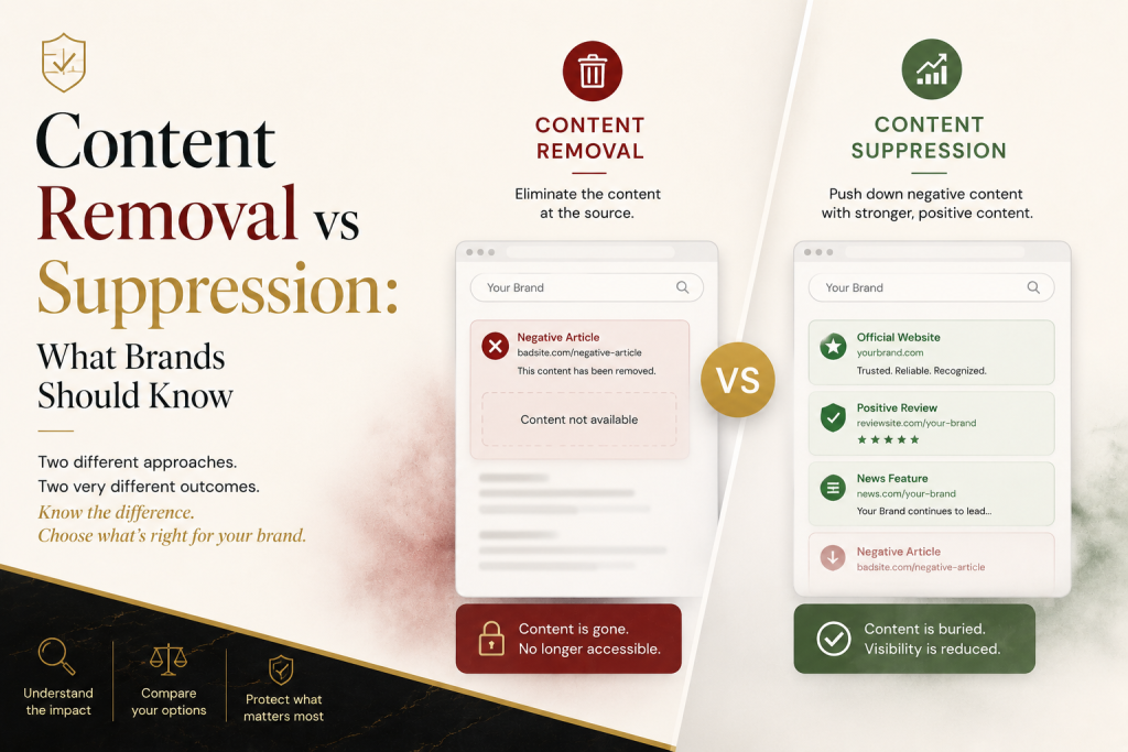 Content Removal vs Suppression: What Brands Should Know